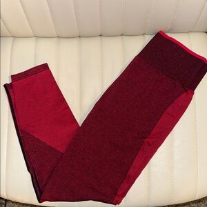 Red PINK athletic leggings and Sports bra